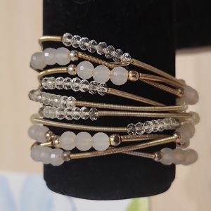 Ladies rose quartz beaded bracelets